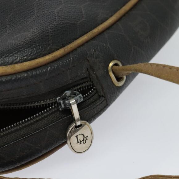 DIOR Honeycomb Canvas Shoulder Bag Pvc Leather Black - Picture 7 of 12